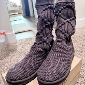 UGG Women's Knit Tall Boots in Chocolate